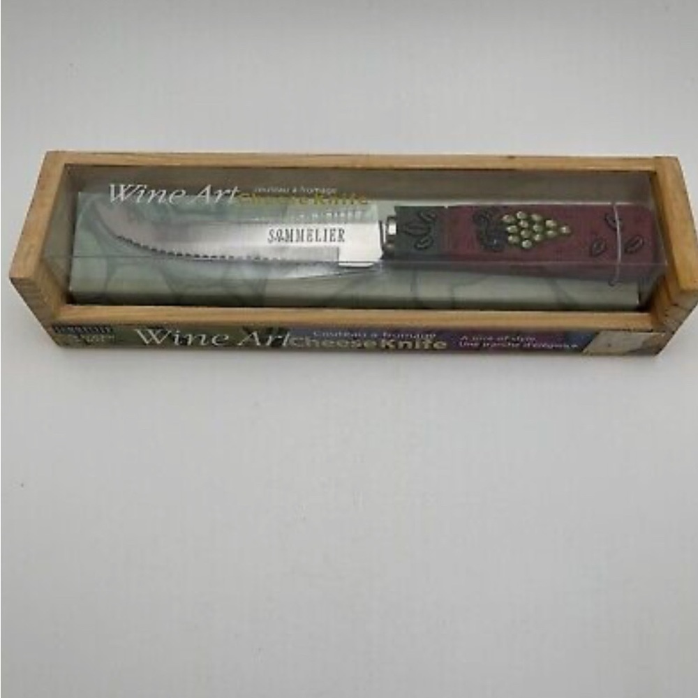 Vintage Cheese Knife Grape Pattern by MSC Wine Art Jo!e 2002
